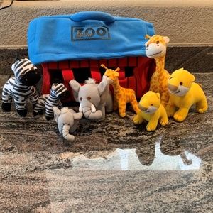 Plush Animal Zoo Set